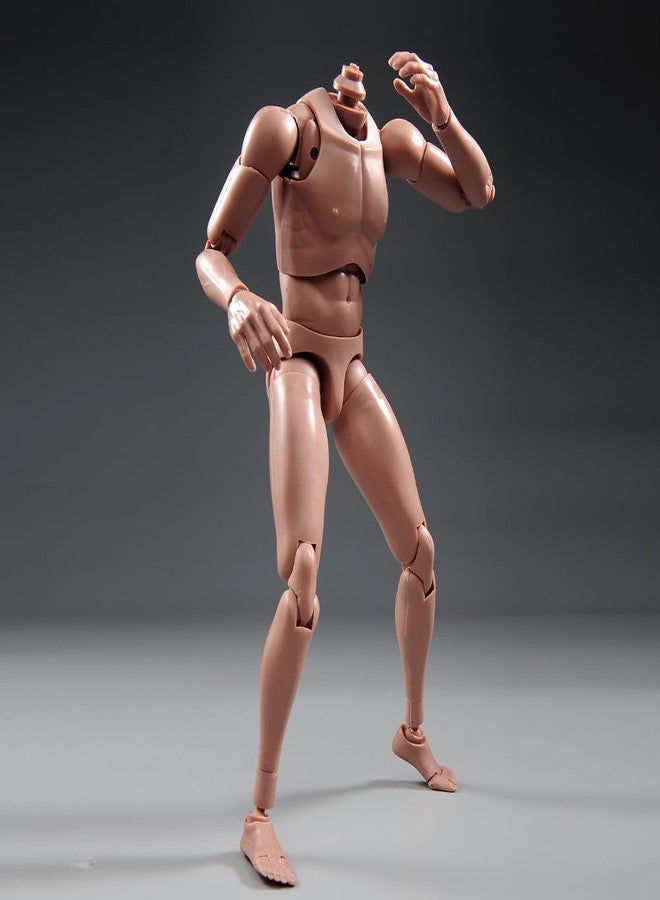 RoofWorld 1:6 Scale Nude Male Figure Body, Europe/Asian Skin Muscular Body Model Man Action Figure Fit 12Inch Doll Without Head Sculpt for Head with Neck (MX02-A) - Image 2